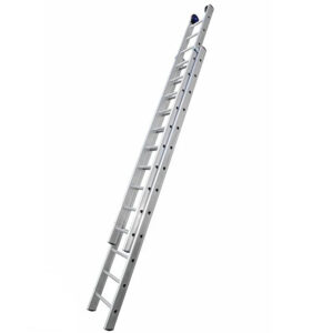 LEWIS BS2037 Heavy Duty Double Extension Ladder with Wheels